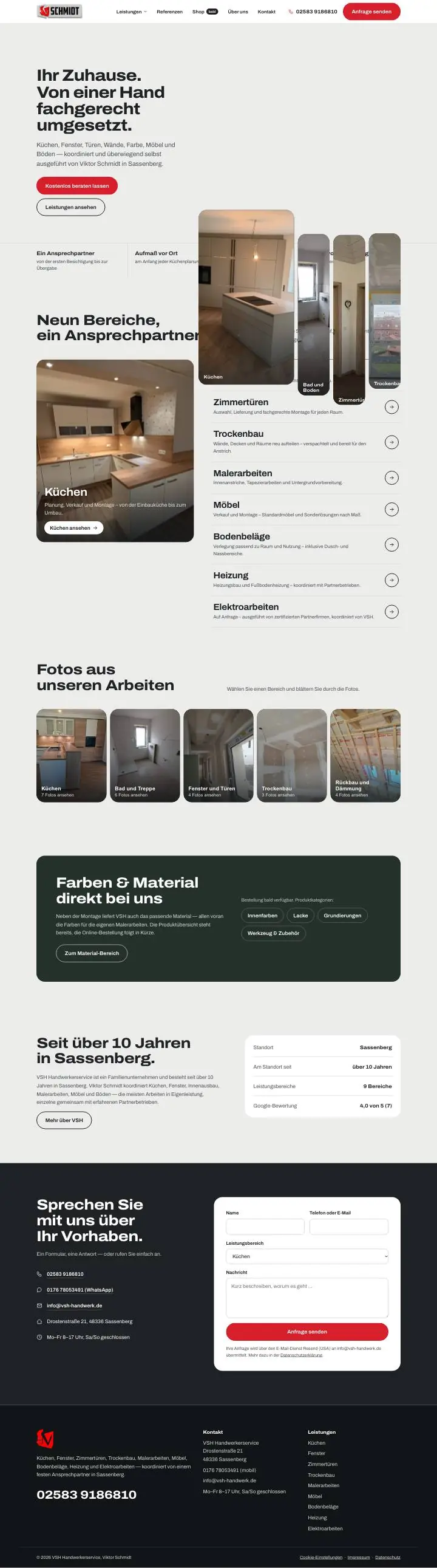 Website VSH Handwerkerservice