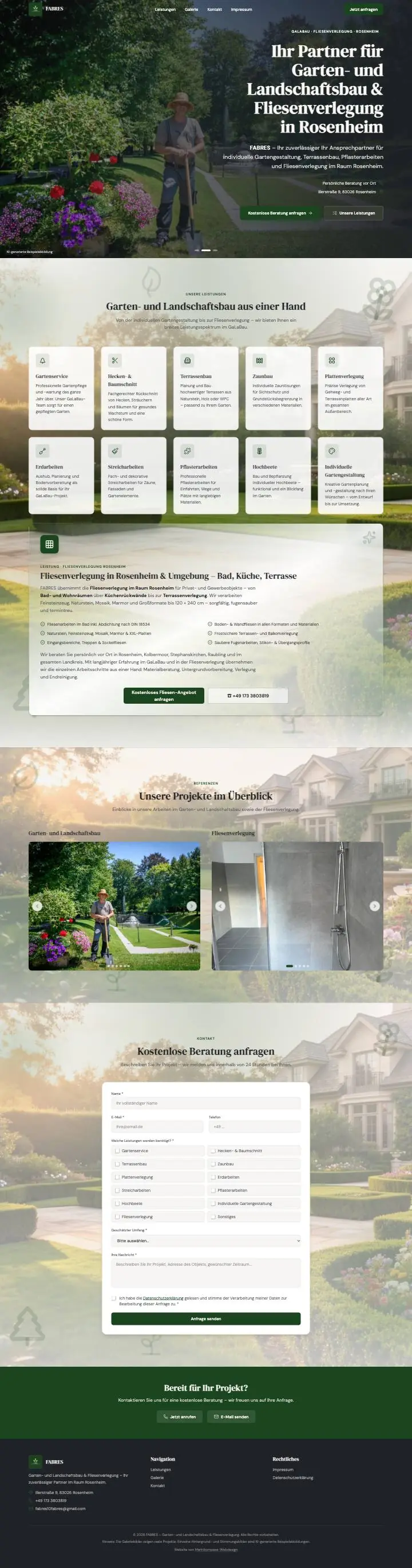 Website Gartenservice Rosenheim