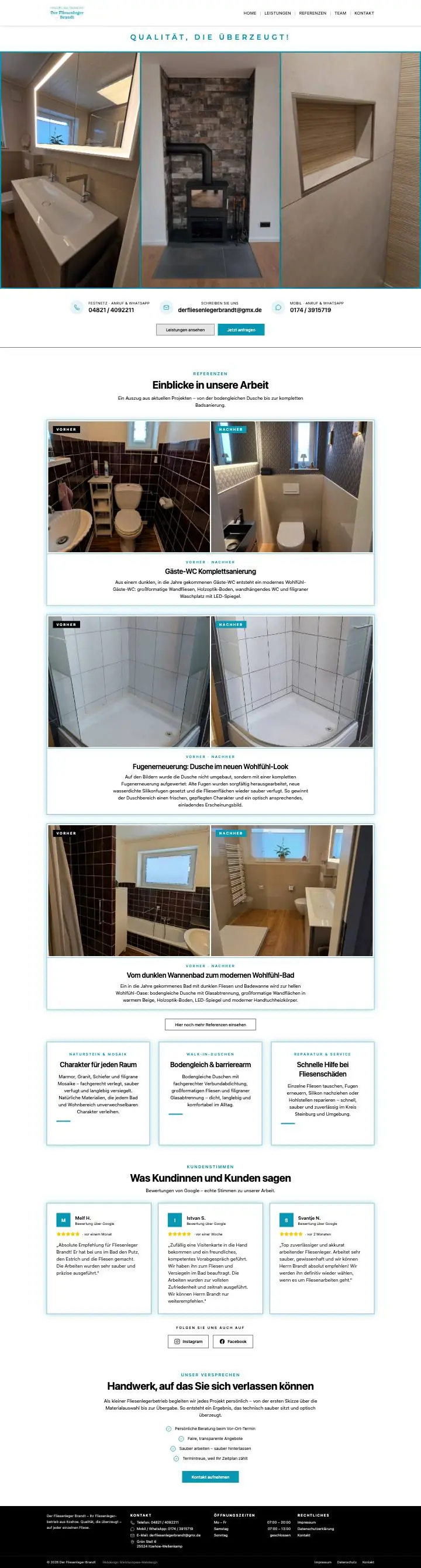 Website Der Fliesenleger Brandt