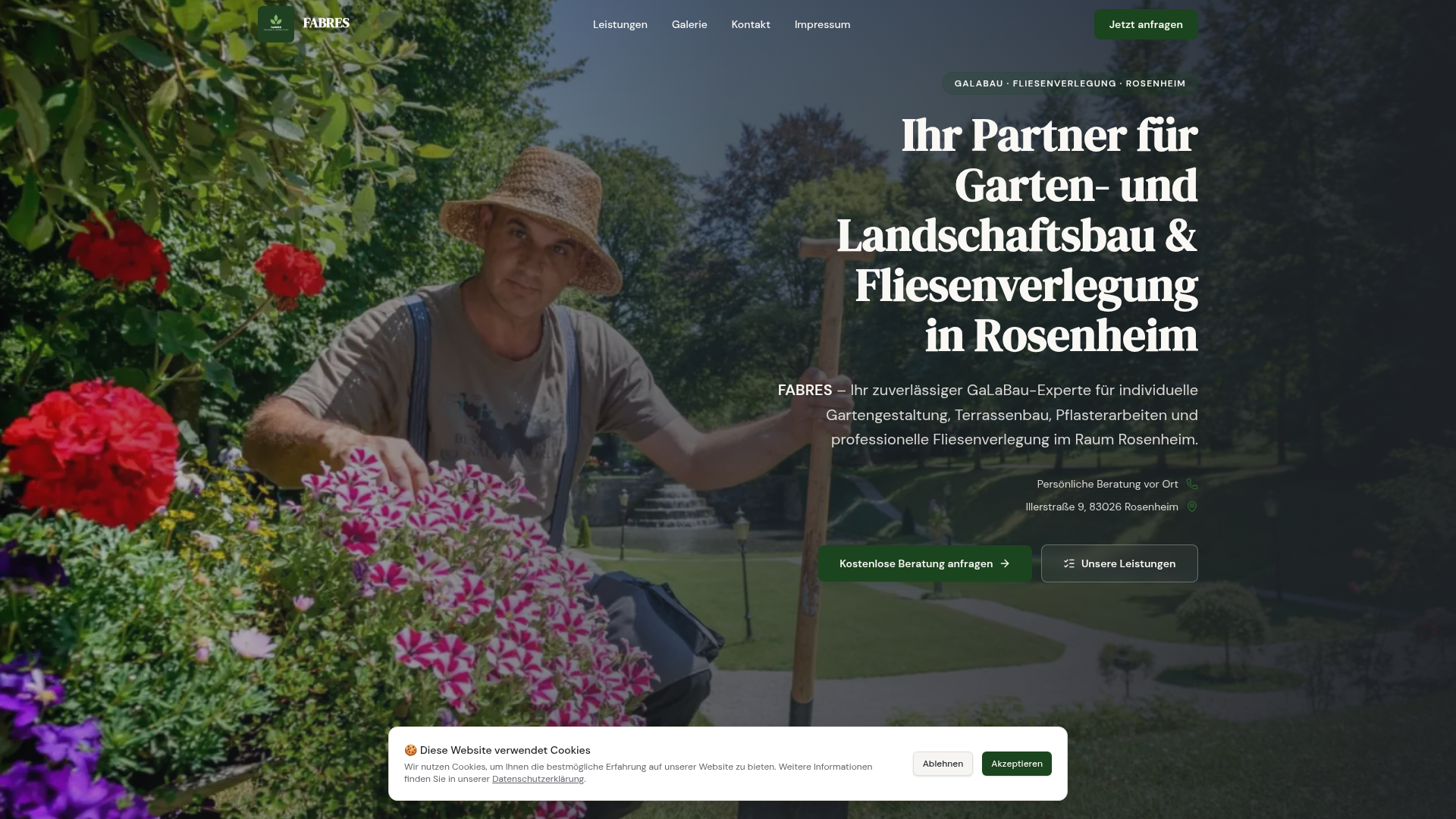 Vorschau der Website Gartenservice Rosenheim