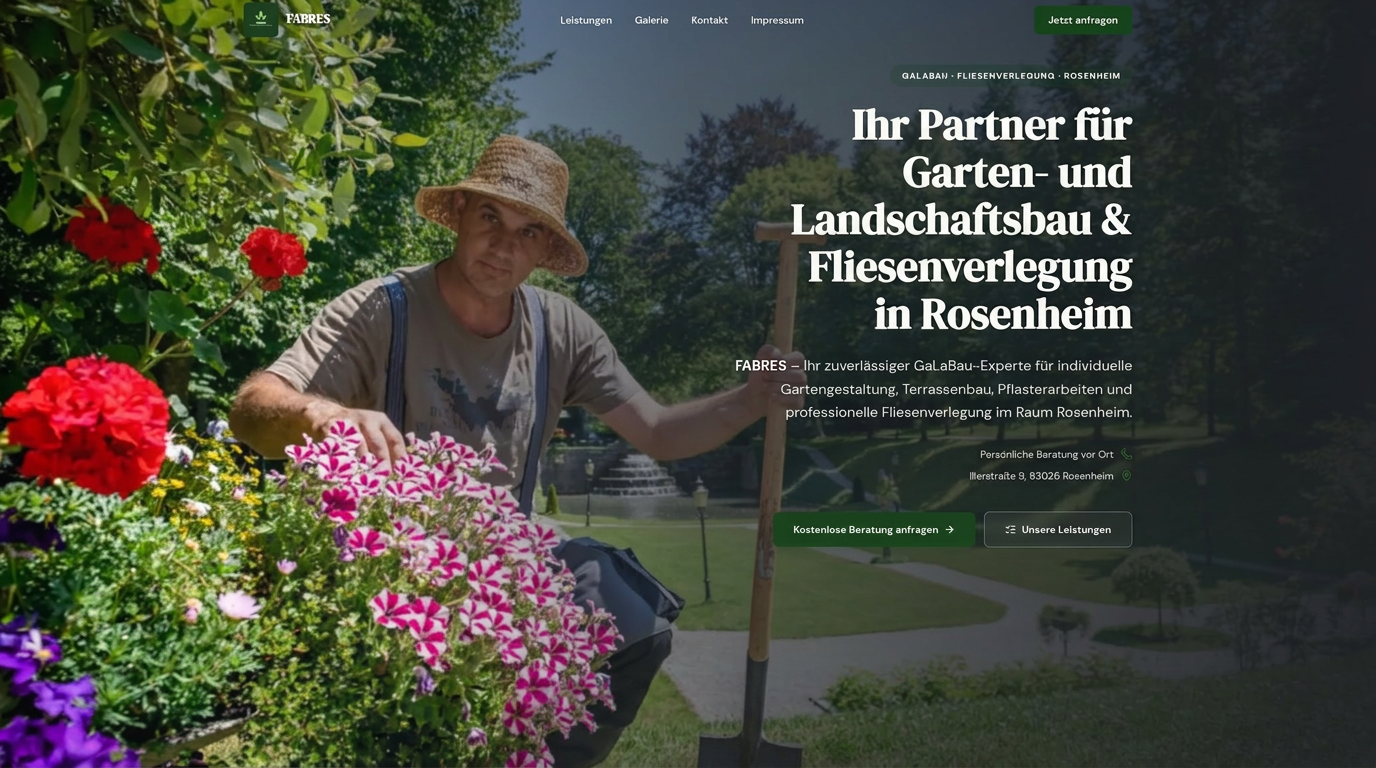 Vorschau der Website Gartenservice Rosenheim