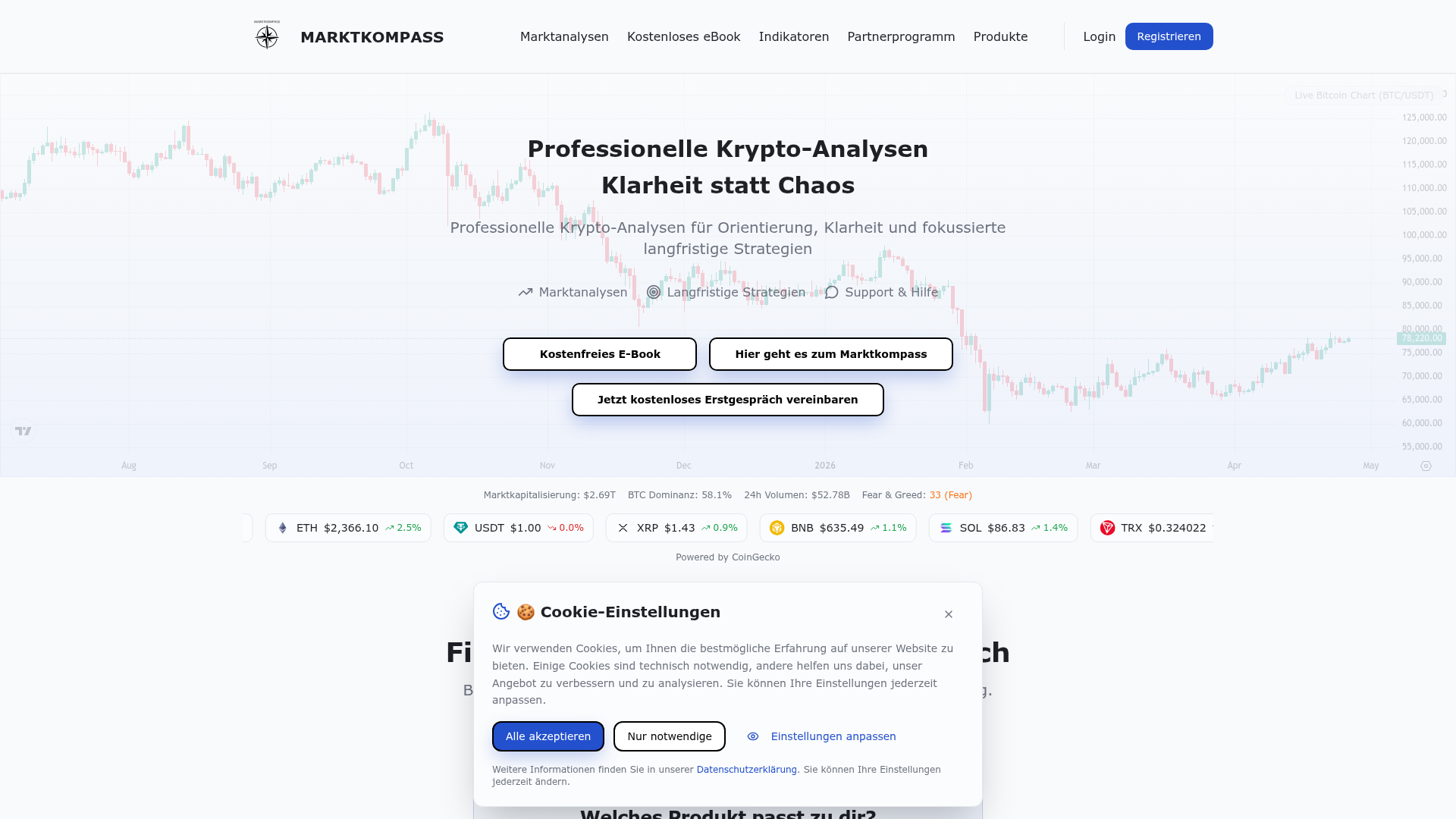 Vorschau der Website Marktkompass