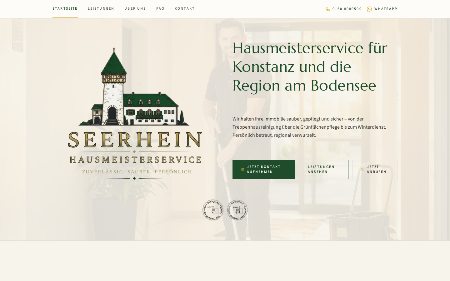 Vorschau der Website Seerhein Hausmeisterservice