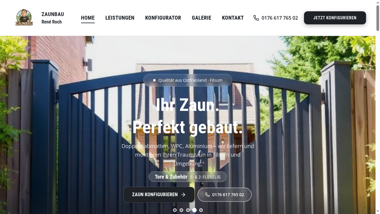 Vorschau der Website Zaunbau René Roch